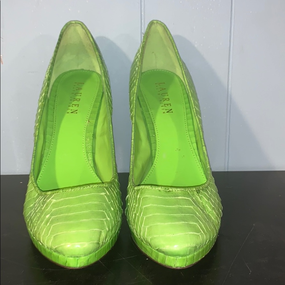 Ralph lauren neon green heels